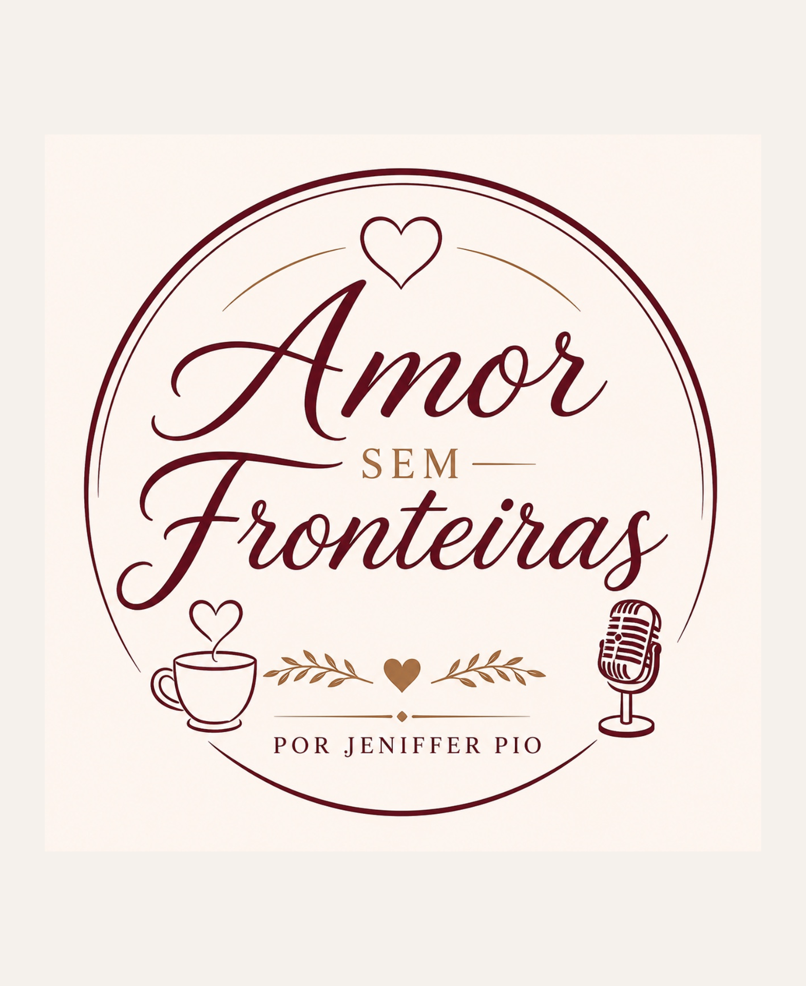 Capa do podcast Amor Sem Fronteiras por Jeniffer Pio e Ronildo